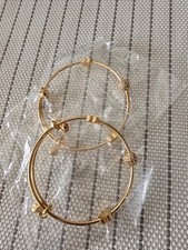 2X Gold Colour Bangles Bracelet Costume Jewellery Fashion Jewellery