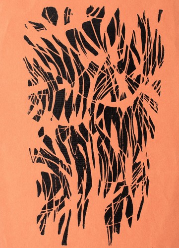 Woodblock print abstract will - abstract,