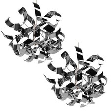 Pair of Modern Easy Fit Chrome