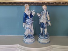 Antique Pair Porcelain Figures