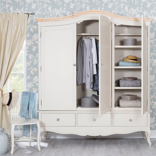 Cream triple wardrobe door - cream, 3