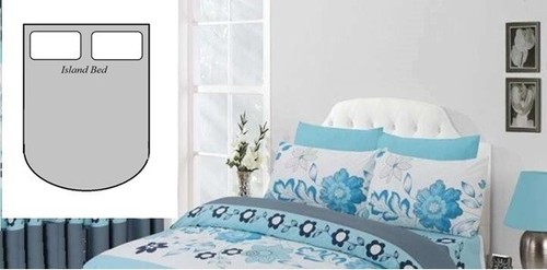 Caravan double island bed - caravan,