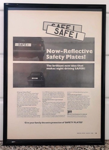 Framed original classic - car, ad
