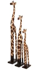 Wooden Giraffe Standing Single Carved Solid Wood Giraffe Handmade Bali GIR-01