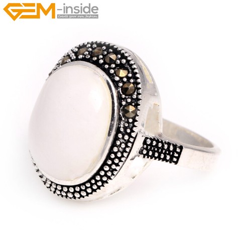 Oval black agate shell - black,