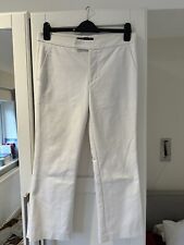 Zara Women’s White Tailored Cigarette 3/4 Length Trousers Size M