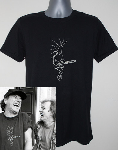 Shirt guitar design as - ac/dc,