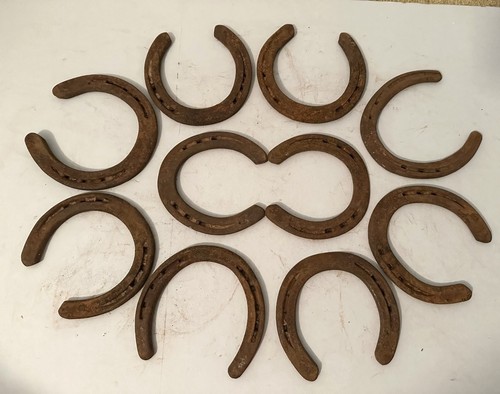 Used rusty horseshoes - rusty, …