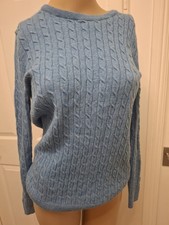 WoolOvers Blue Cableknit