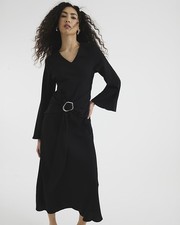River Island Womens Black Midi