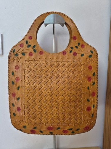 Vintage tooled leather floral - vintage,