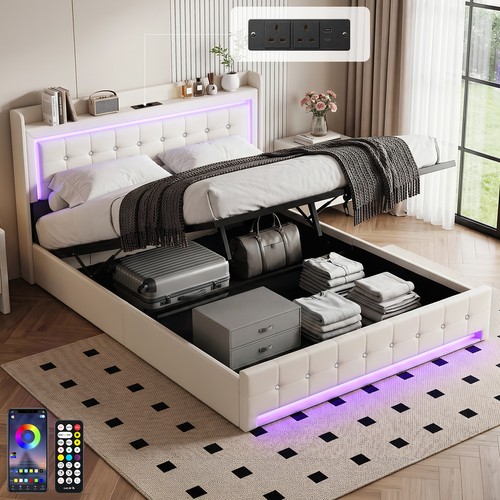 4ft6 ottoman storage double - 4ft6,