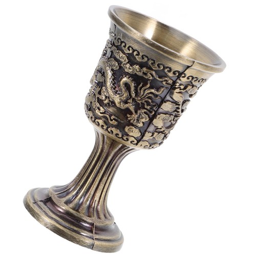 Vintage metal goblet whiskey - vintage,