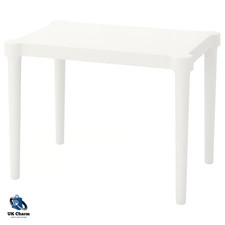 IKEA Childrens Table Kids Study Indoor Outdoor White Plastic Removable Legs