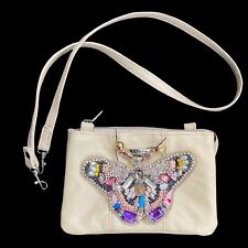 Beaded Bag Artisan Handbag Butterfly Boho Crossbody Cream Faerie Fairy Y2K 00s