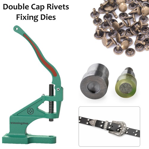 Double cap rivets for - double,