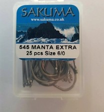 Sakuma 545 Manta Extra Sea Fishing Hooks Boxes of 25's