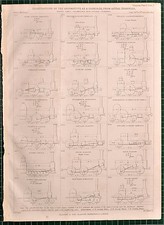 1855 LOCOMOTIVE PRINT CARRIAGE ENGINE OUTSIDE CYLINDERS STIRLING CRAMPTON 