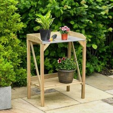 Wooden Potting Table Garden Bench Greenhouse Staging Shelf Decking Work Station