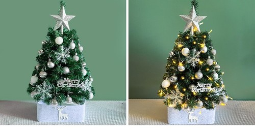 45cm silver mini christmas - silver,