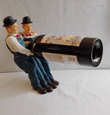 Laurel And Hardy Comic Figurine Rare Wine Bottle Holder Bar Display Man Cave