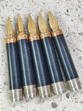 Lot   Fountain Pen Parts  Spare Part Nib Section Gold Tone Lot  5 PCS NOS