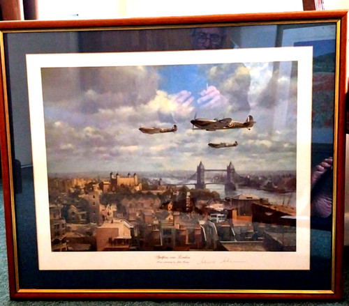 Print spitfires over london - of,