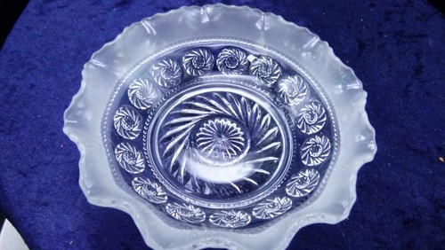 Vintage bagley frosted glass - bagley,