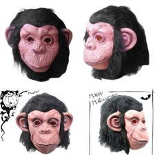 Costume Gorilla Monkey Animal Head Full Latex-Mask Adult Halloween Cosplay Prop