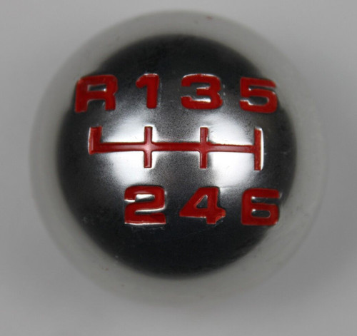 Silver round gear shift - silver,