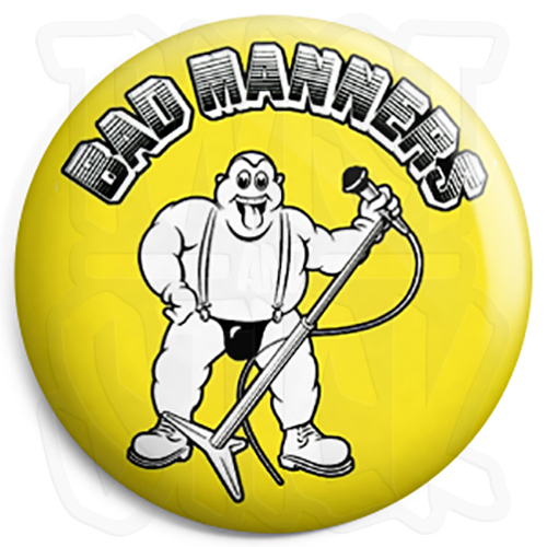 Bad manners band logo 25mm - -,