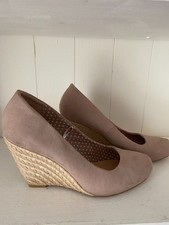 Atmosphere beige wedge shoes size 6