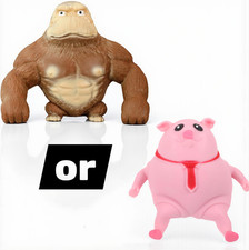 Pink Pig or  Gorilla Squeeze Toy Creative Stress Relief Toy for Kids Adults