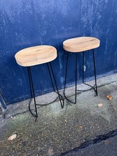 Wood Top Tall Bar Stools