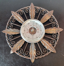 Vintage Metal Wall Hanging Barometer Shortland Smiths England Rustic Cottage