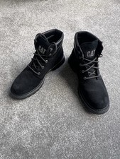 Cat Unisex Black Boots Uk Size 6 New