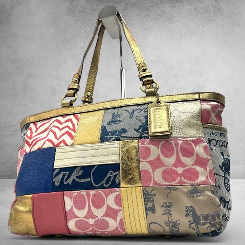 Coach patchwork tote bag multi - coach,