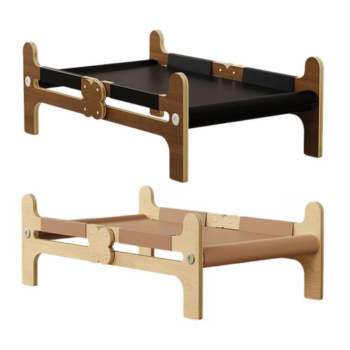 Wooden elevated dog bed - elevated,