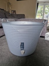 40L Heavy Duty Flexi Tub Storage Basket Horse Feed Trug Bucket With Handles