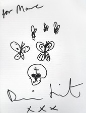 Damien Hirst signed drawing & catalogue