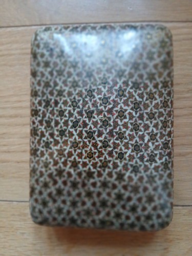 Vintage lacquer box patterned - vintage,