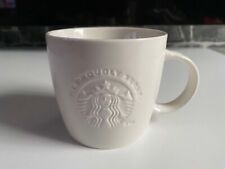 Starbucks Coffee Mug Cup "We Proudly Serve" Embossed 3D Logo White 370ml 2023