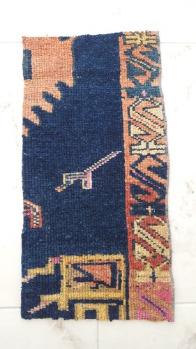 Oushak handmade rug fragment - rug,