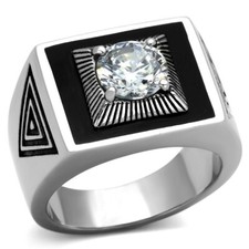 Mens Silver signet ring