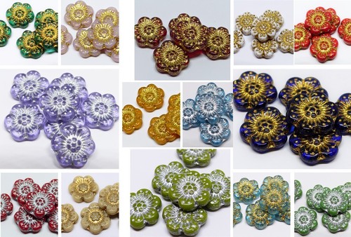 14mm czech pressed - 14mm, flat