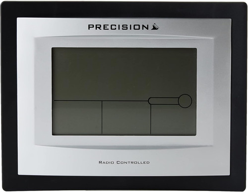 Precision silver lcd radio - silver,