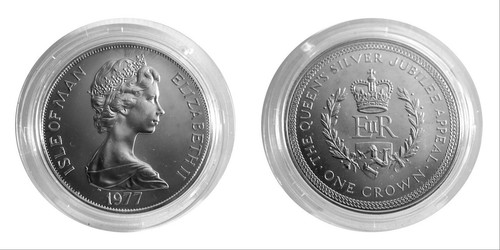 Isle man queen s silver - of,