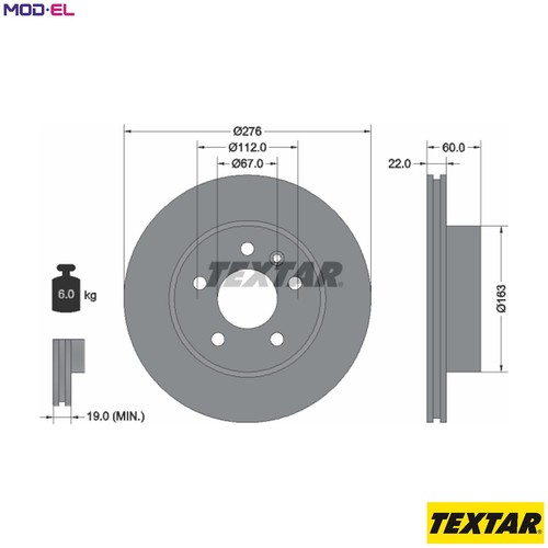 Brake disc 92074403 - brake, for