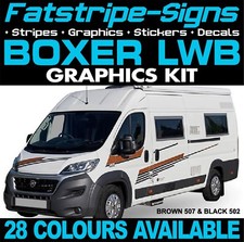 to fit PEUGEOT BOXER L3 LWB GRAPHICS STICKERS STRIPES DAY VAN CAMPER MOTORHOME