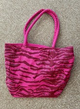 M&S Per Una Shoulder Bag - Fuschia Pink - Canvas - Zip - Camo Pattern - UNUSED